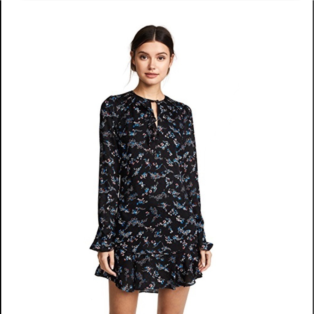 Veronica Beard Floral Print Silk Dress - Picture 2 of 10